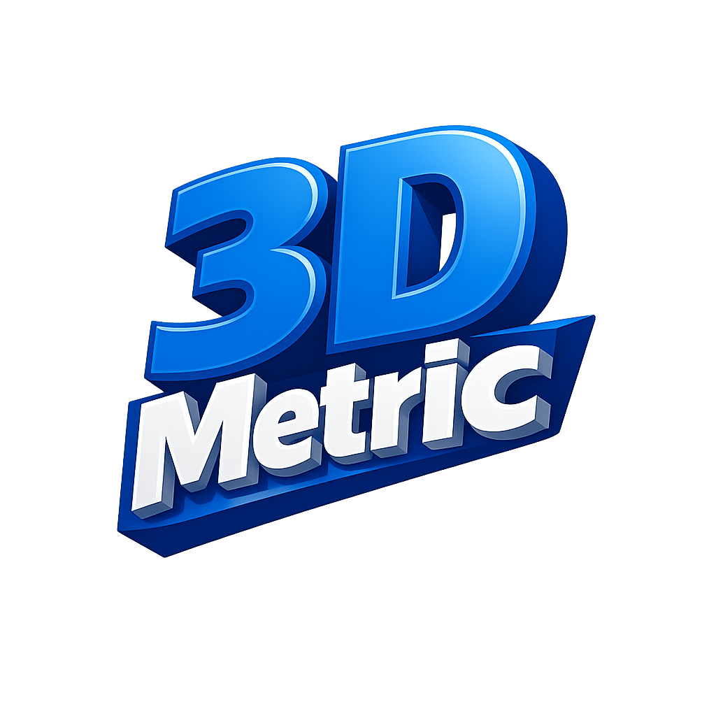 Logo 3D Metric Icon